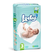 Подгузники LODY AIR Midi 3 №64 (4-9кг) JUMBO PACK