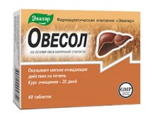 Овесол 0,25г №40 таб.для очищения печени
