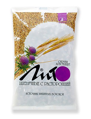 Отруби Лито пшеничные с Кальцием и Расторопшей хрустящие 200г
