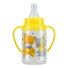Бутылочка Курносики 125мл с силик.соской быстрый поток 6+мес. (арт11000)