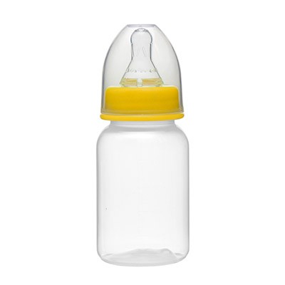 Бутылочка Курносики 125мл с силикон.соской молочной полипропиленовая приталенная арт.11474 (0+ мес)