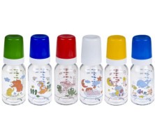 CANPOL - Бутылочка стеклянная 120мл с рисунком