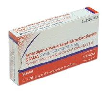 Амлодипин + Валсартан + Гидрохлоротиазид STADA 5мг/160мг/12.5мг №28 таб.п/п/о