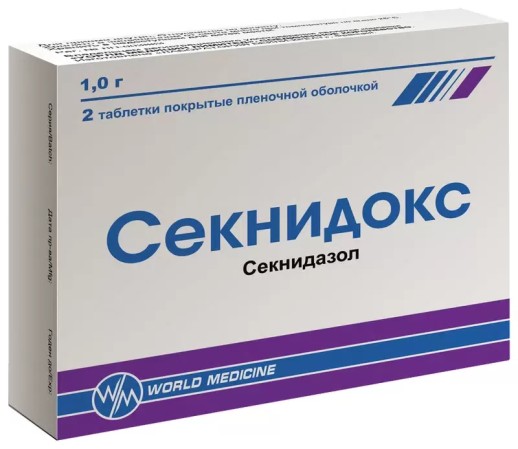 Секнидокс 1г №2 таб. (Секнидазол)