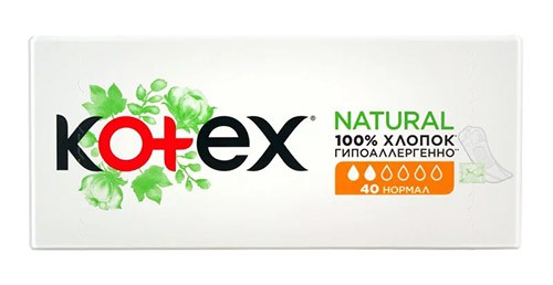 Прокладки Котекс Natural Normal ежедн. №40 (2кап)