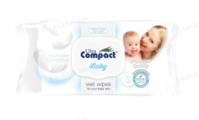Салфетки влажные Ultra compact №72 Крем-Лосьон Sensitive Детские с крышечкой