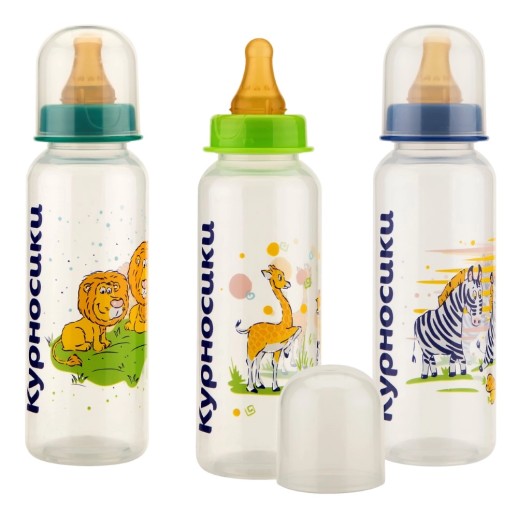 Бутылочка Курносики 250мл с латексн.соской от 0+мес.11143