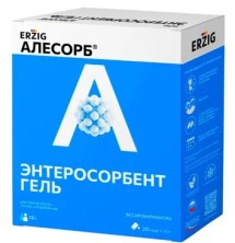 Алесорб 2г №20 саше, гель для приема внутрь с 3-х лет (Энтеросорбент гель Эрциг)