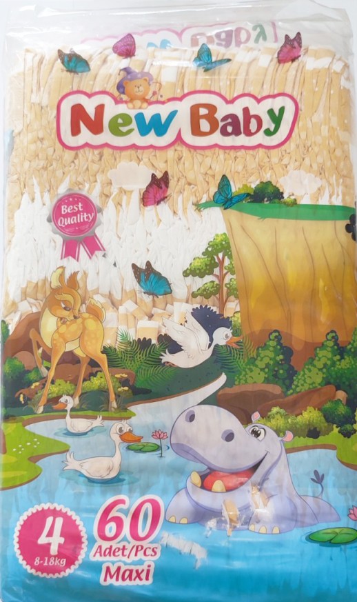 КОНФИ Newbaby - Подгузники детские Maxi 4 №60 (8-18кг)