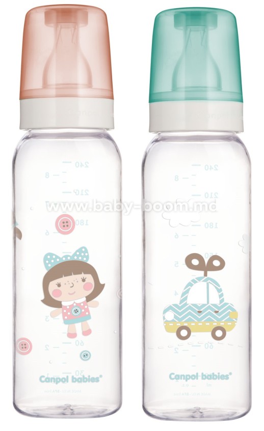 CANPOL - Бутылочка стеклянная 240мл Игрушки